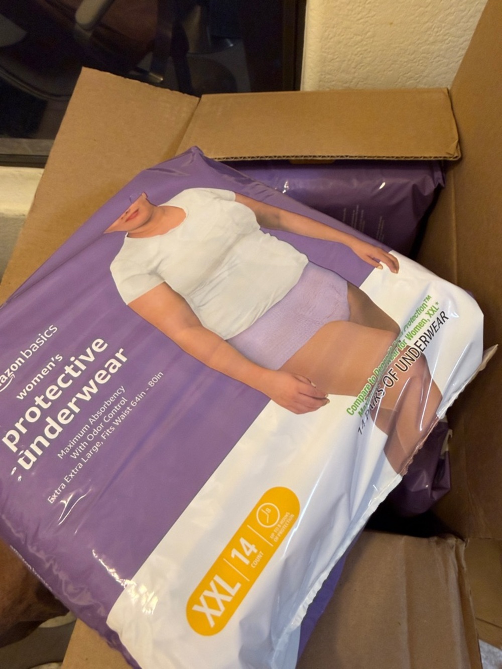 Women's Protective Underwear amazons basic xxl 14 count period panty overnight